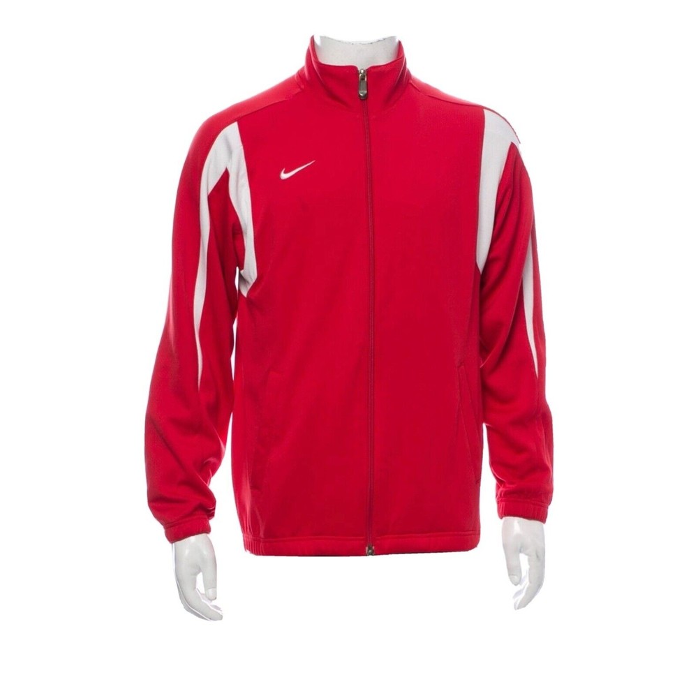 Nike Sports Wear Men’s Size Small Red Full Zip Up Track Jacket